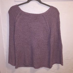 purple sweater openings in the back